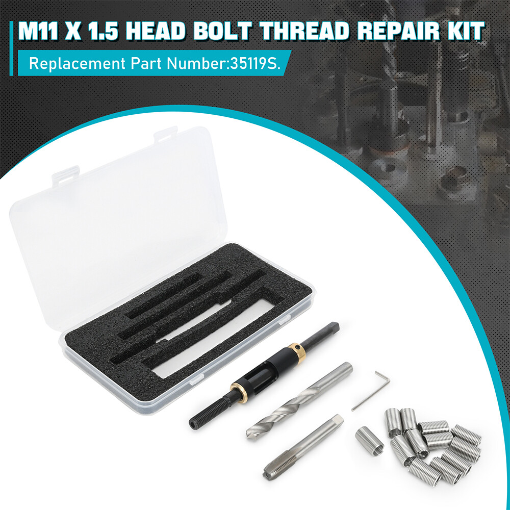 M11x1.5 Head Bolt Thread Repair Kit 35119s For Honda Toyota Hyundai Kia Isuzu