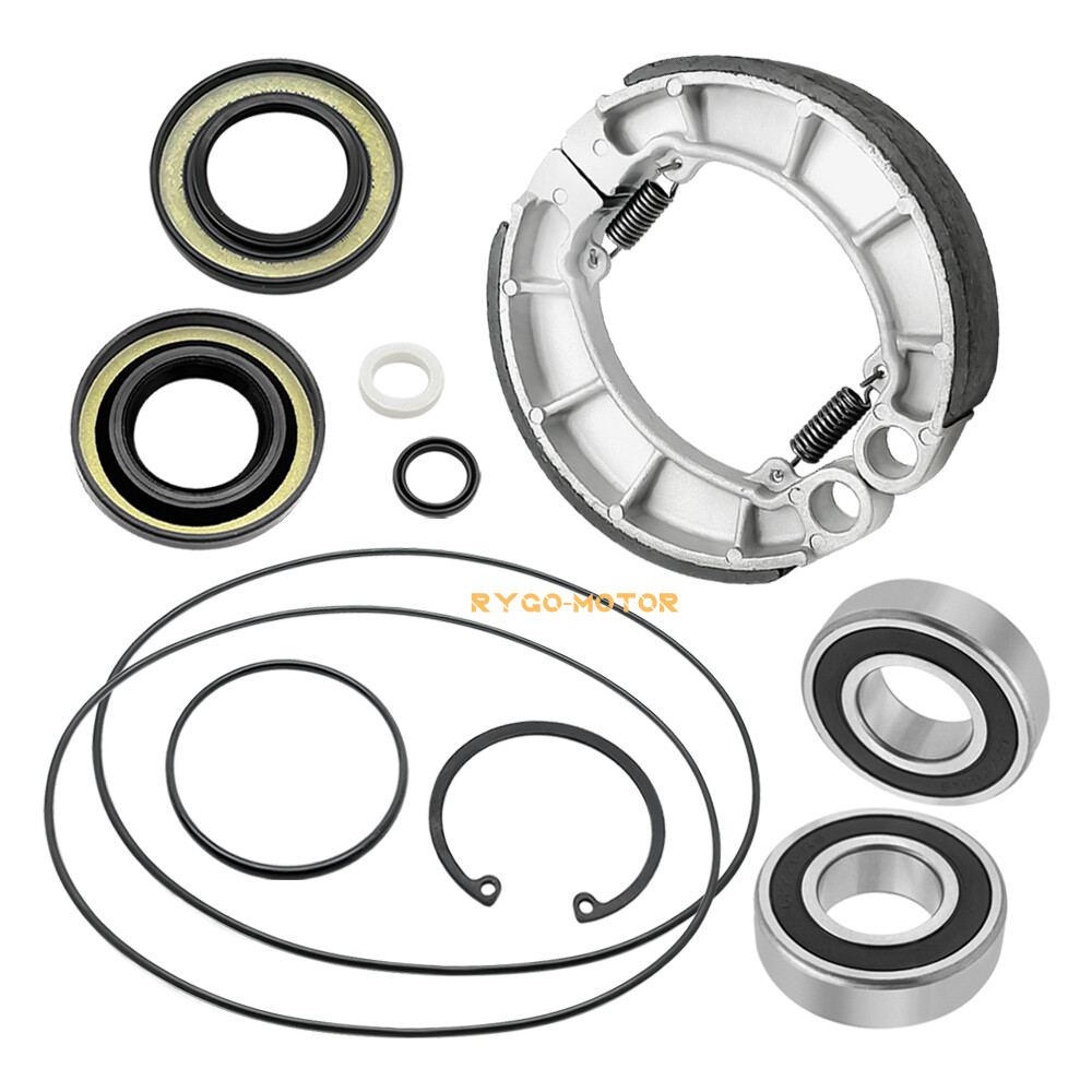 Rear Brake Drum Bearing Seals &Shoes Kit for Honda Rancher 350 400 TRX350 TRX400