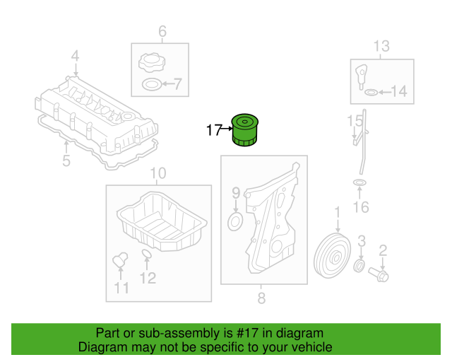 GENUINE Engine Oil Filter & Washer for Hyundai Kia OEM 2630035505⭐⭐⭐⭐⭐