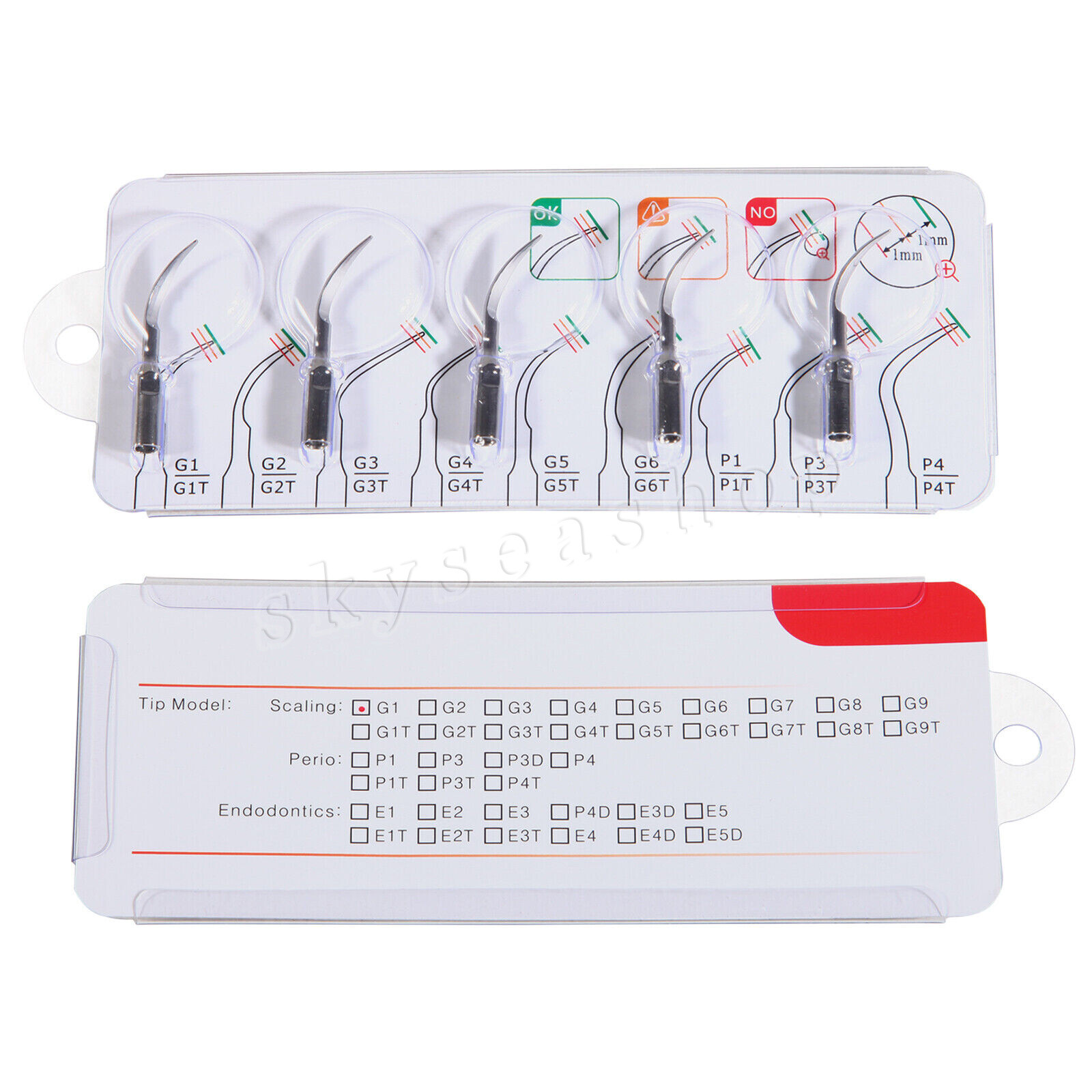 5x Dental Ultrasonic Piezo Scaler Tips fit Woodpecker EMS/DTE SATELEC Handpiece