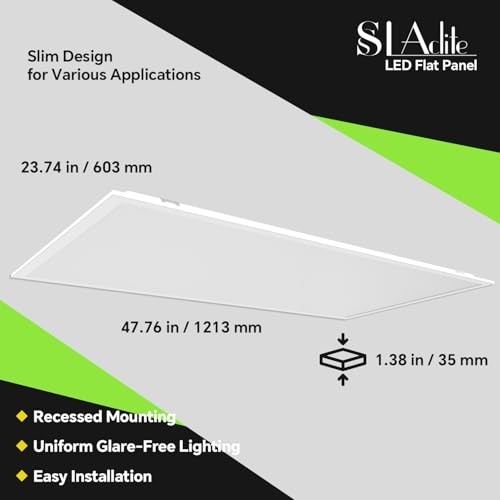 6 Pack 2x4 LED Flat Panel Light 50/40/35/30/25W 6500lm Adjustable, 2x4FT 6PACK