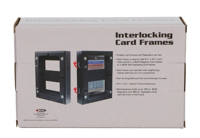 Interlocking Card Frames - Black (6 Pack) - BCW Display Sports and TGC Cards