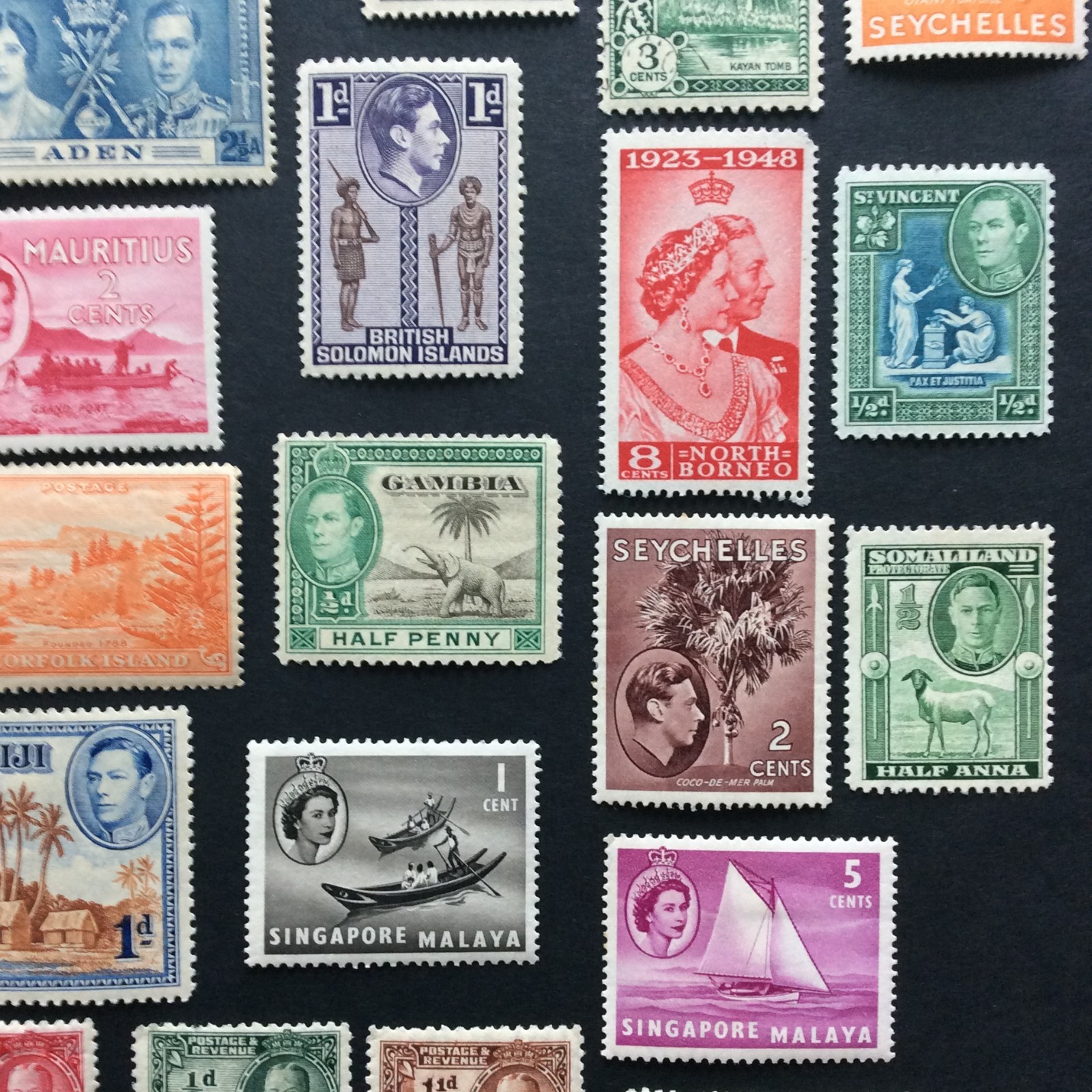 BroadviewStamps British colonies 33 stamps MH F-VF