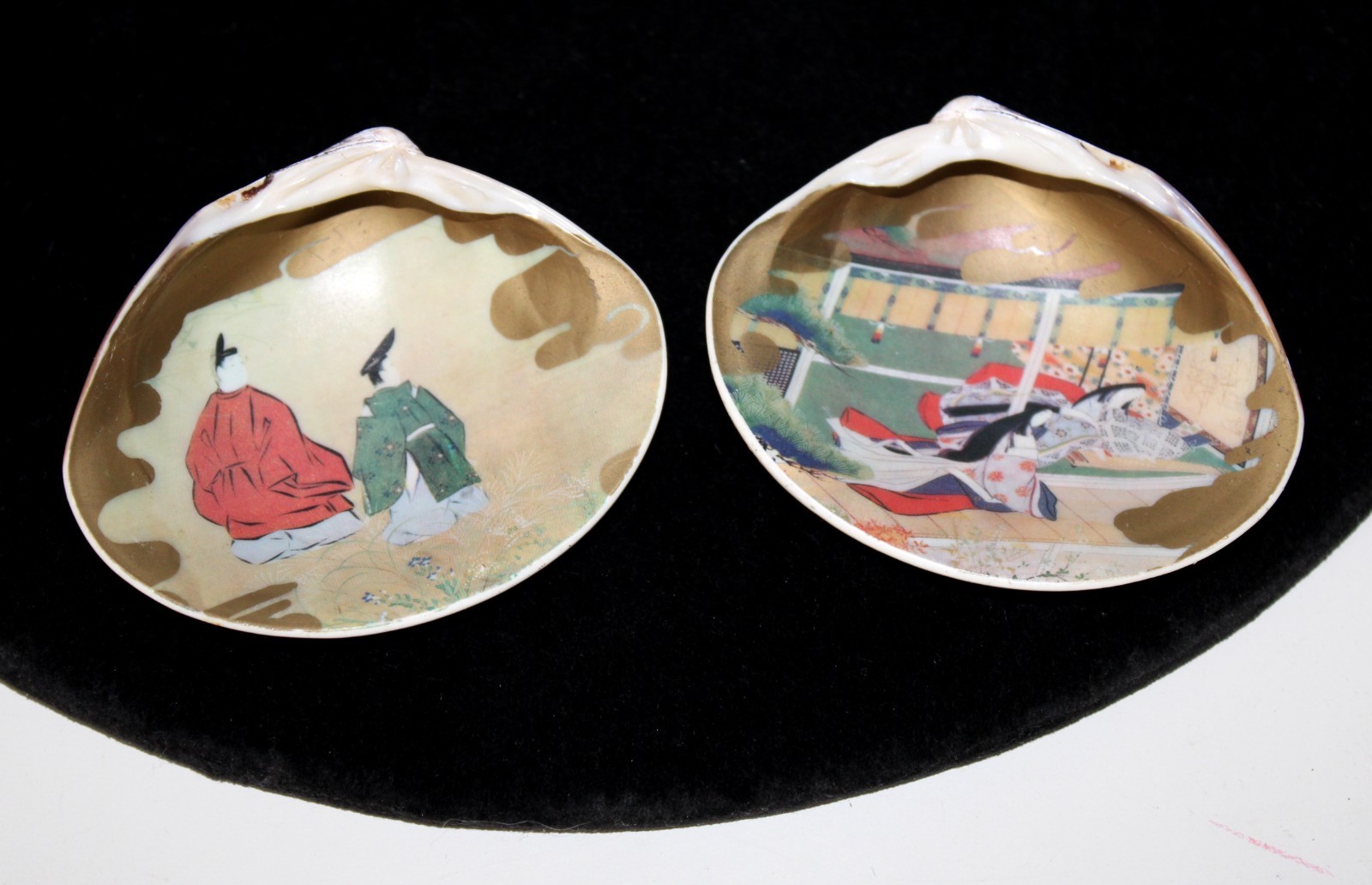 Kaiawase Vintage Japanese Clam Shell Matching Game Genji Tale