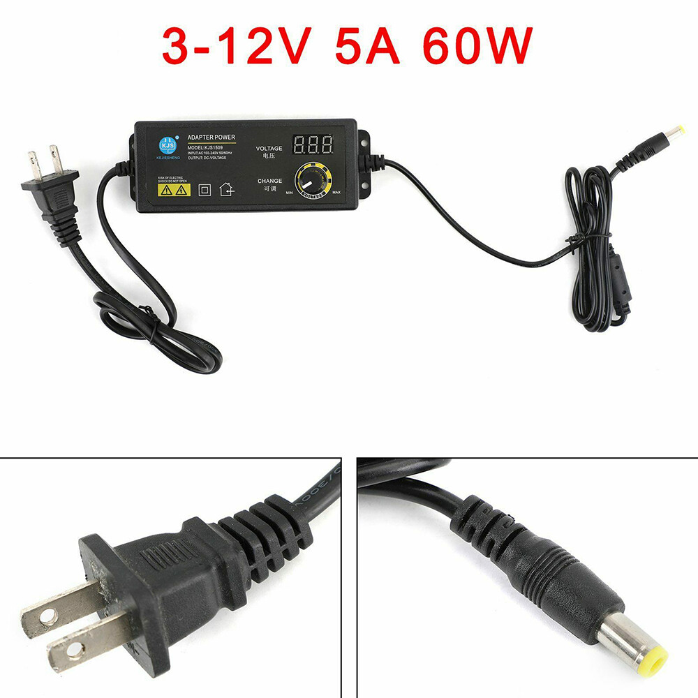 DC 3V~24V 60W Universal Adjustable Power Supply Variable Switching AC/DC Adapter