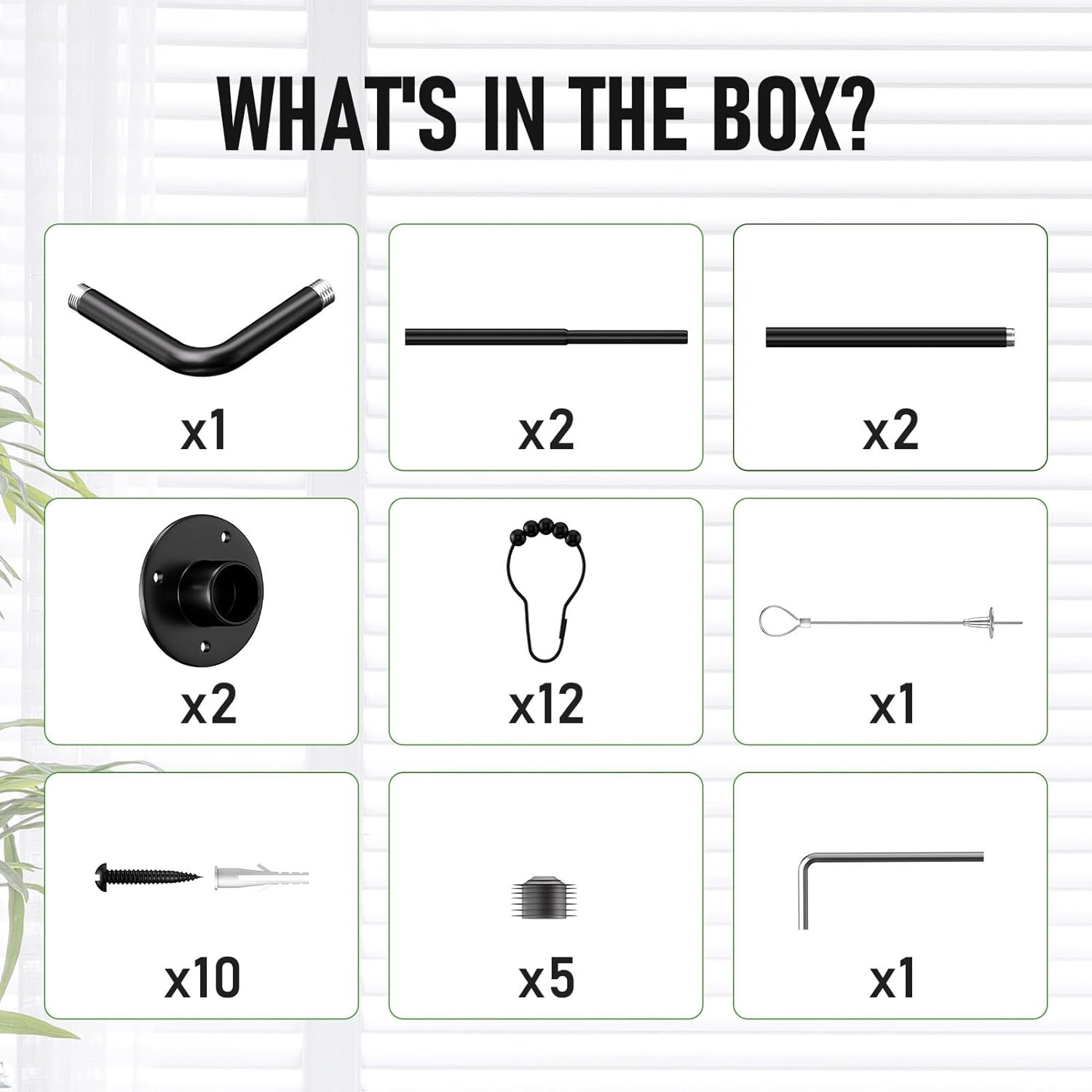 L Shaped Shower Curtain Rod - [23''-53''] X [23''-53''] Adjustable Corner Shower