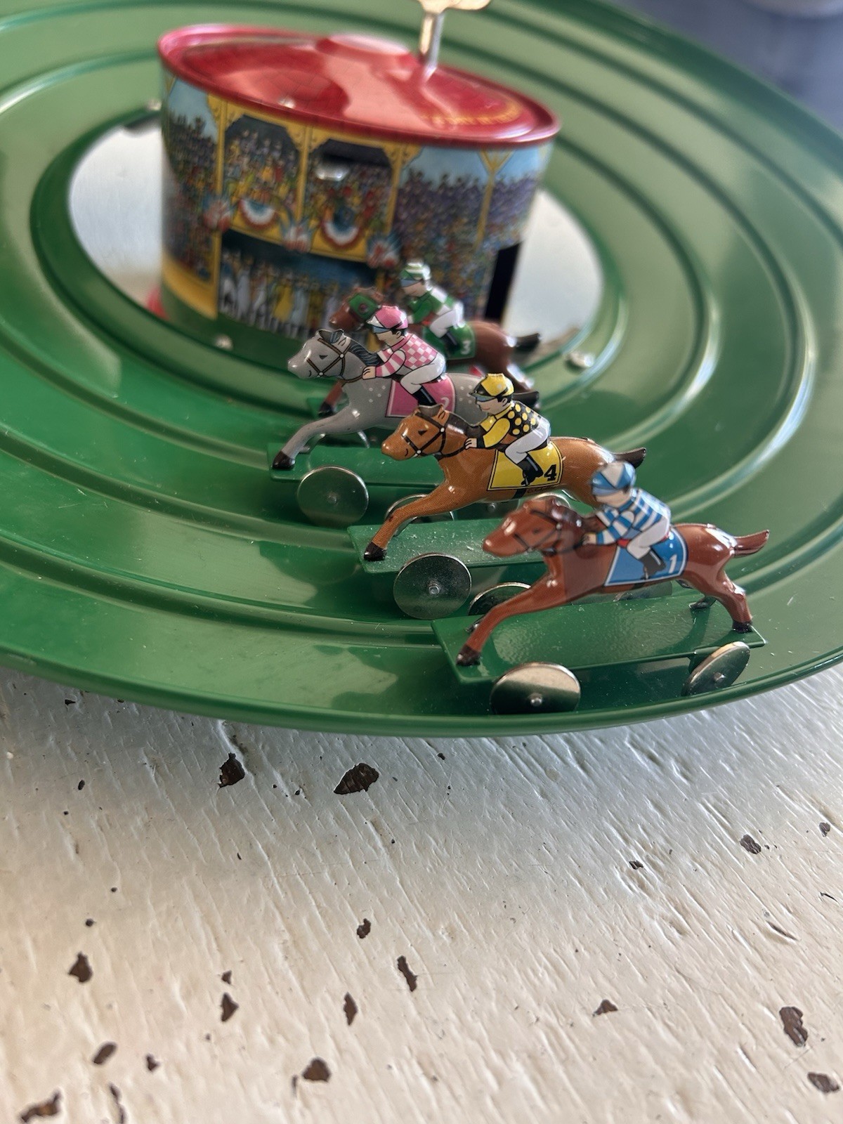 2003 Schylling Horse Derby Numbered Limited Edition Collectible Tin Wind Up Toy