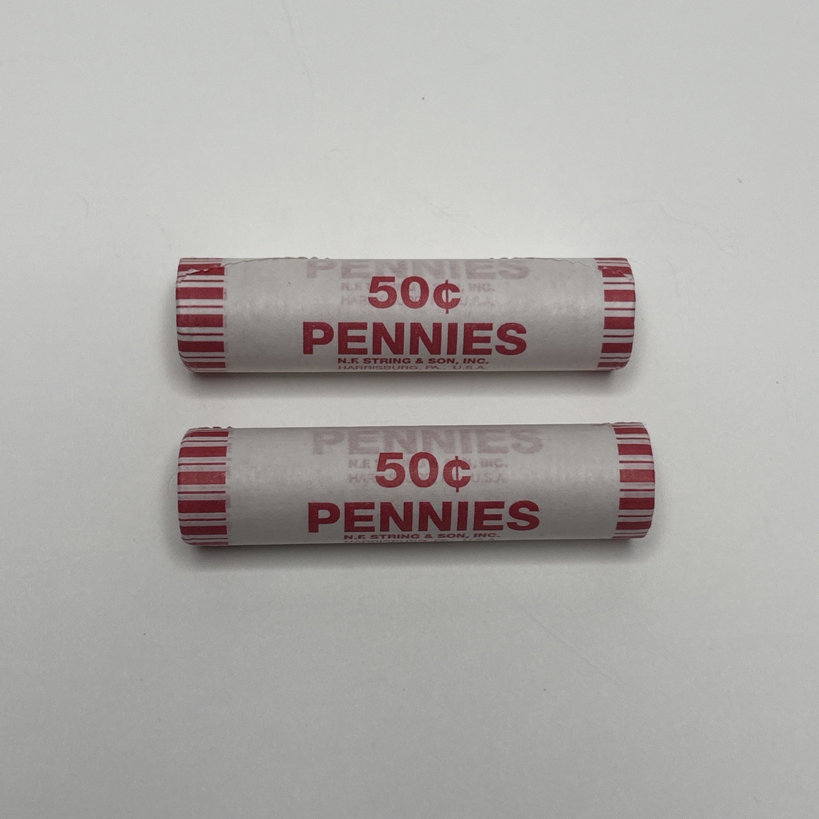 lot of 2 rolls 2017-P Lincoln Shield Cent Penny 50 Coin roll Uncirculated OBW