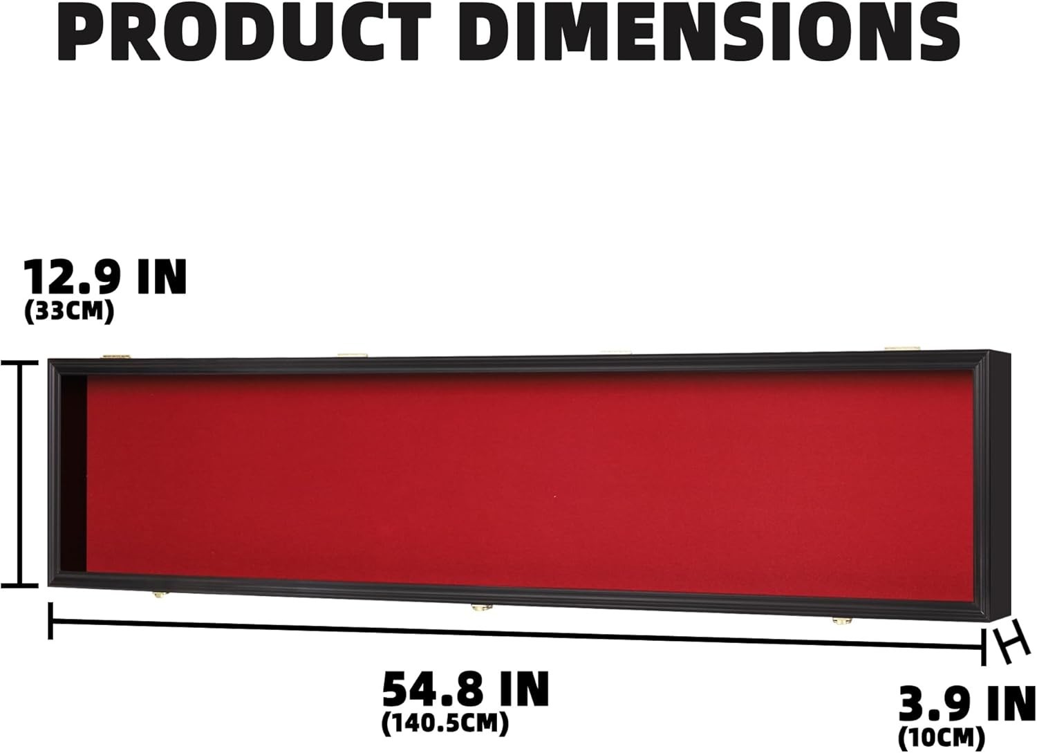 Wrestling Belt Display Case Black Solid Wood WWE MMA Boxing Championship Cabinet