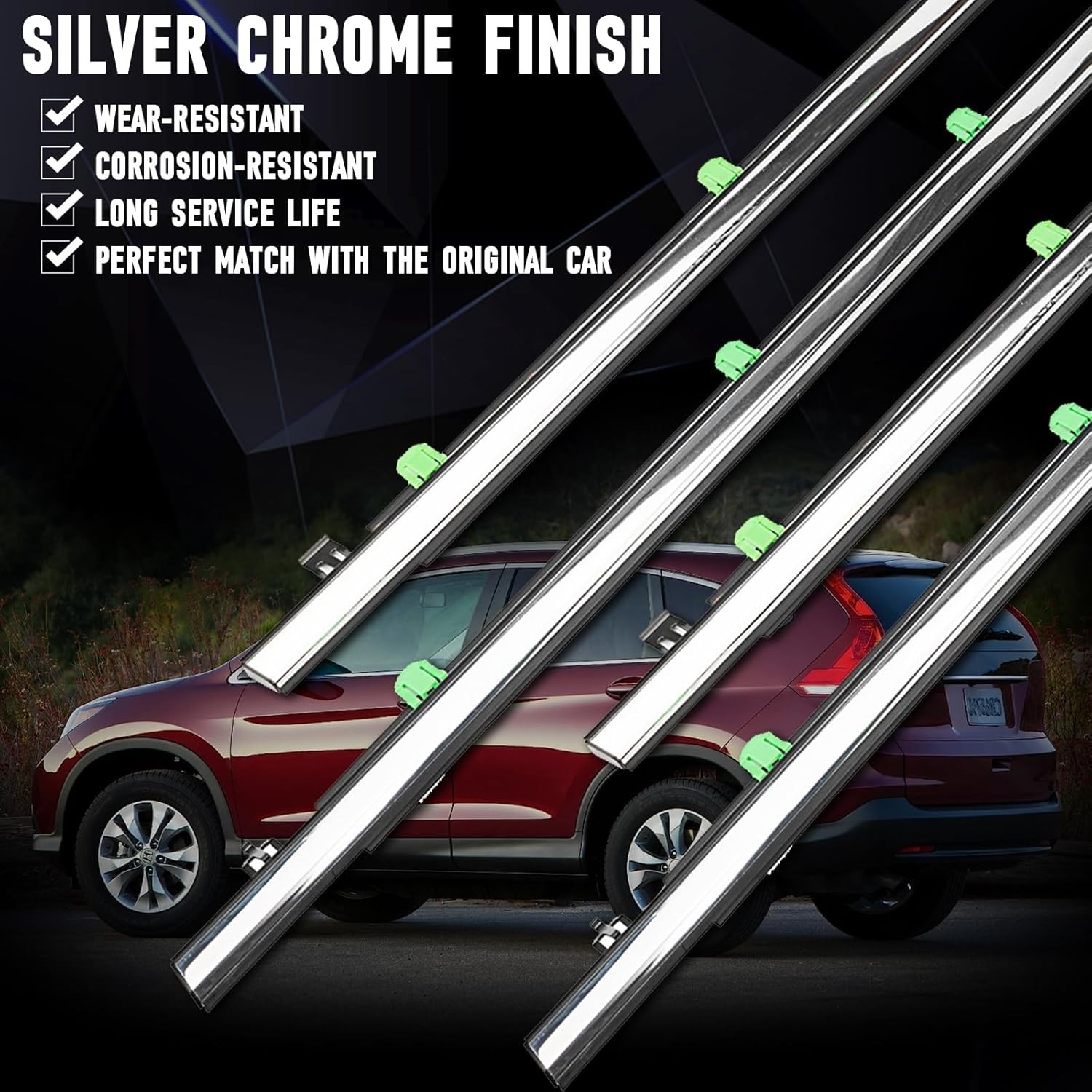 Door Window Trim Seal Weather Stripping Moulding Belt Glass Sweep CRV 2007-2011