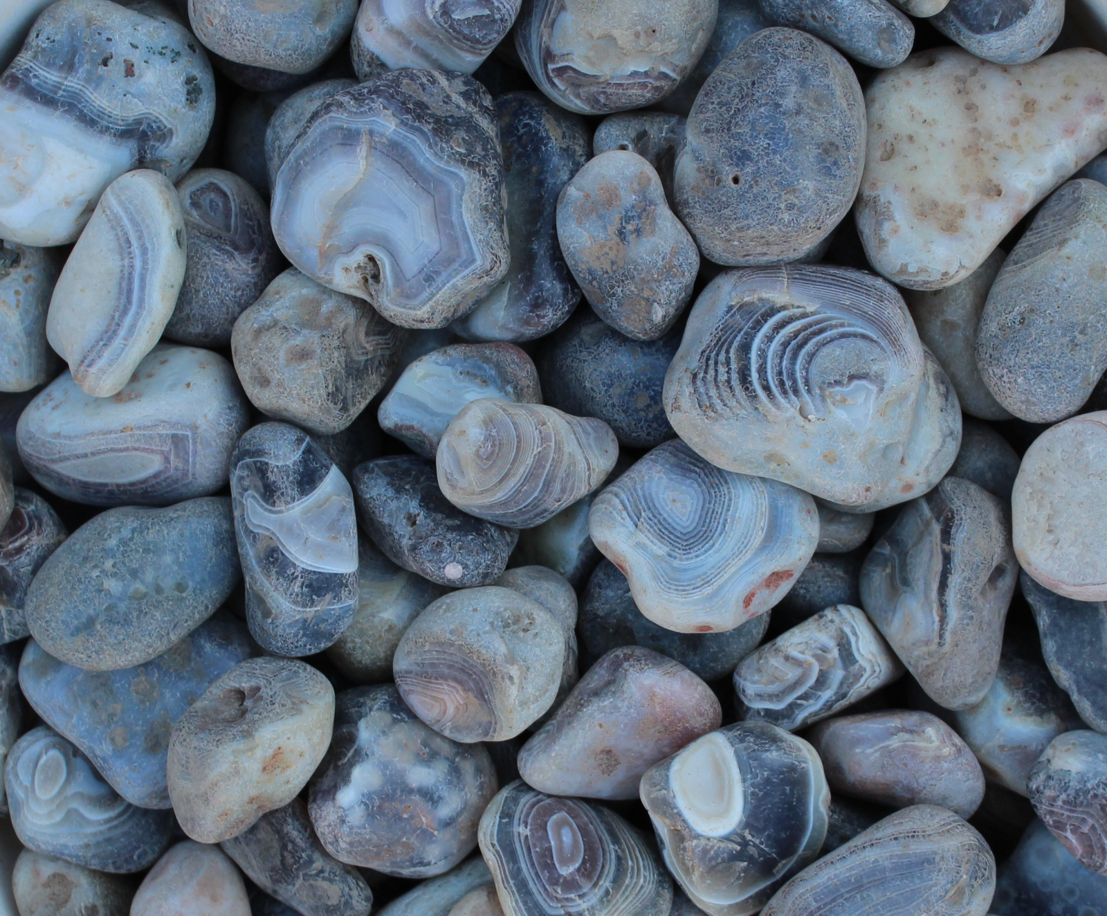 Gray Botswana Agate - Rough Rocks for Tumbling - Bulk Wholesale 1 LB+ options