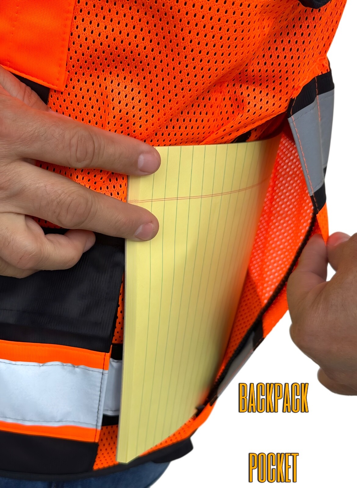 Super Duty Orange Mesh High Visibility Safety Vest, Class 3, Type R
