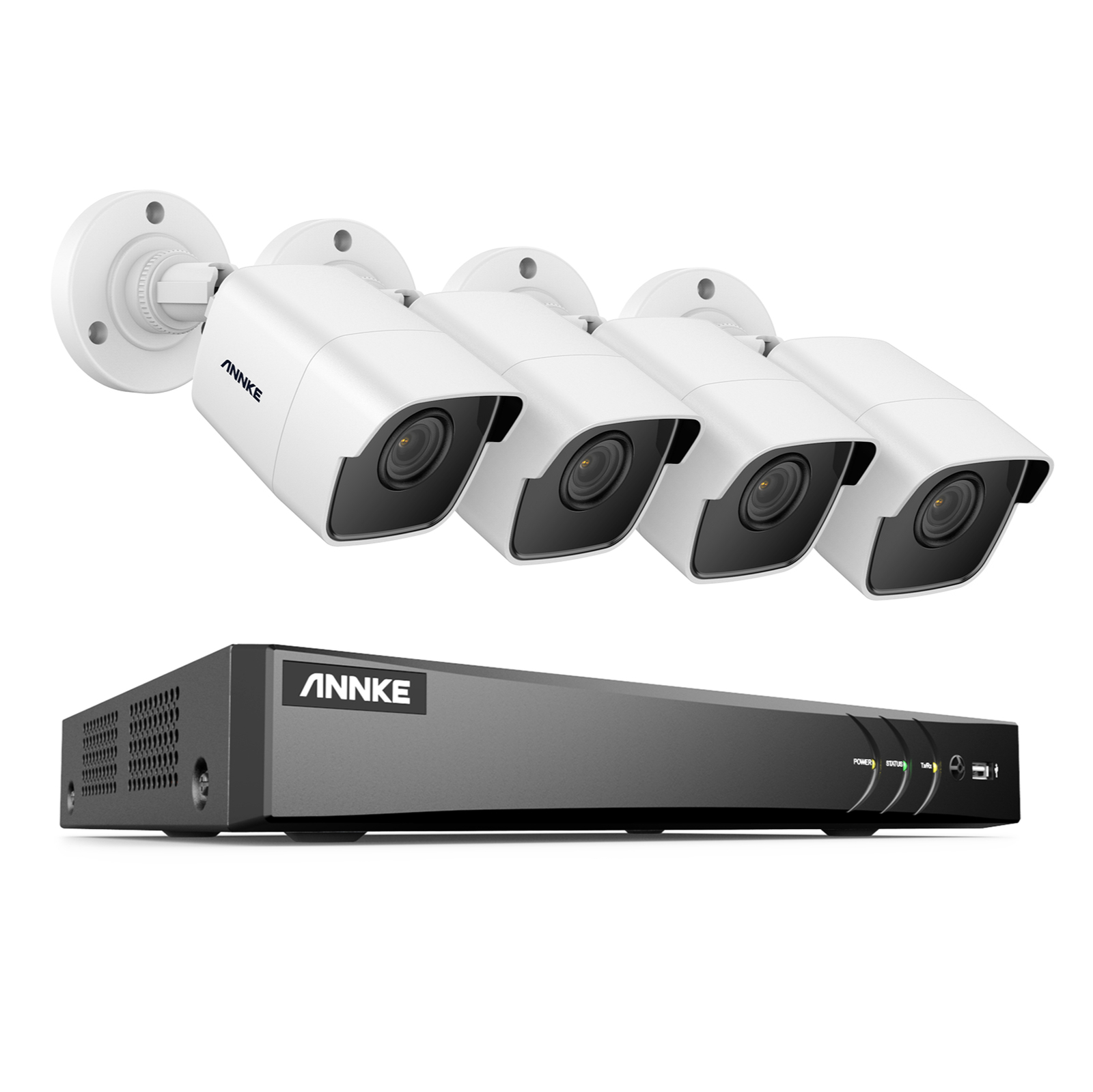 ANNKE 4K 8CH DVR 5MP Security Camera System Outdoor Human Vehicle Detection IP67