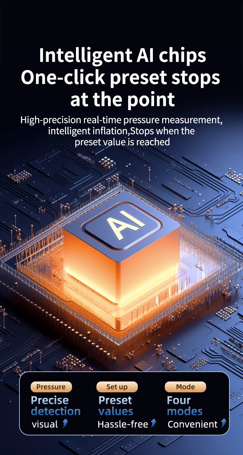 Portable Tire Inflator Rechargeable Air Compressor Pump 150PSI for Car Bike Ball