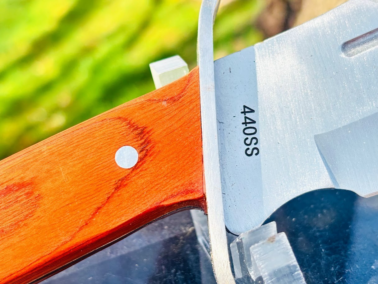 Large 17" Machete Fixed Blade Knife Wood Handle Unused Ridge Runner 440SS