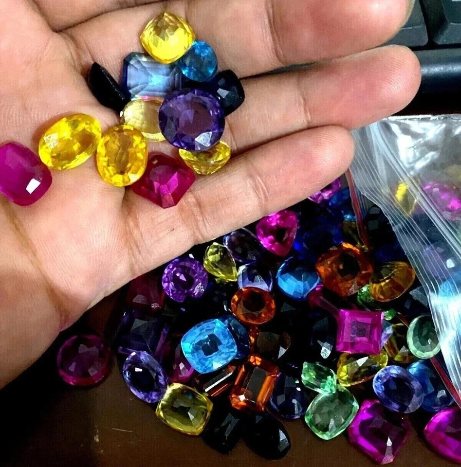 Natural 250 Ct Sapphire Mix Color  Mix Cut Certified Loose Gemstone Lot