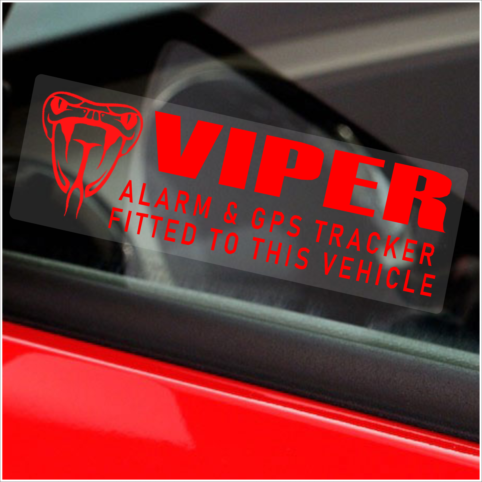 5 x Stickers VIPER GPS Alarm Tracking Signs Device Car Van Tracker Security RED