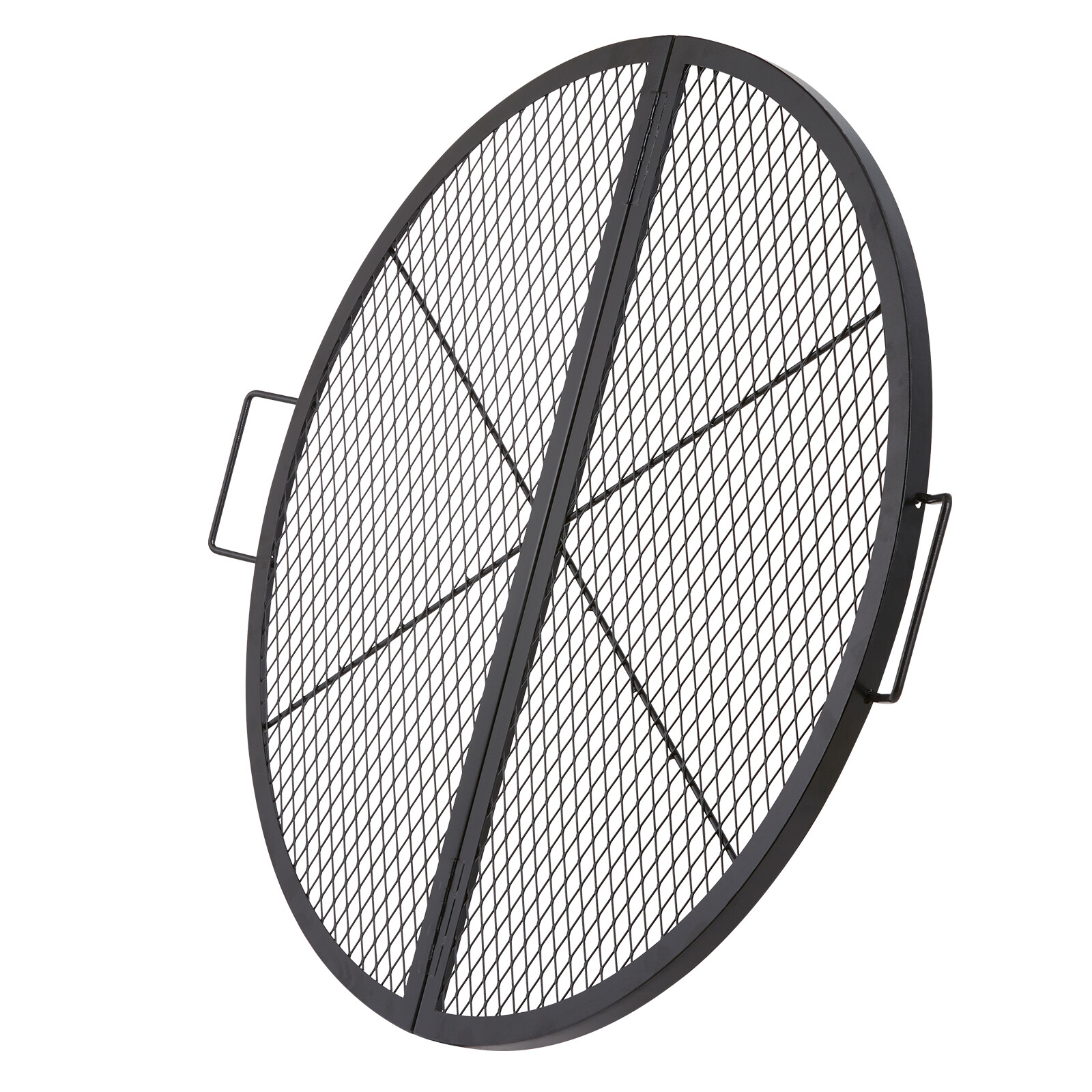 VEVOR 36" Foldable Round Cooking Fire Pit Grill Grate X-Marks Heavy-Duty Steel