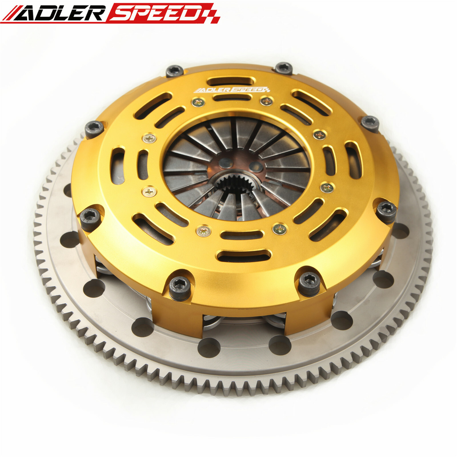 ADLERSPEED Race Clutch Twin Disc Kit For ECLIPSE TALON TSI LASER RS 4G63 6 BOLT
