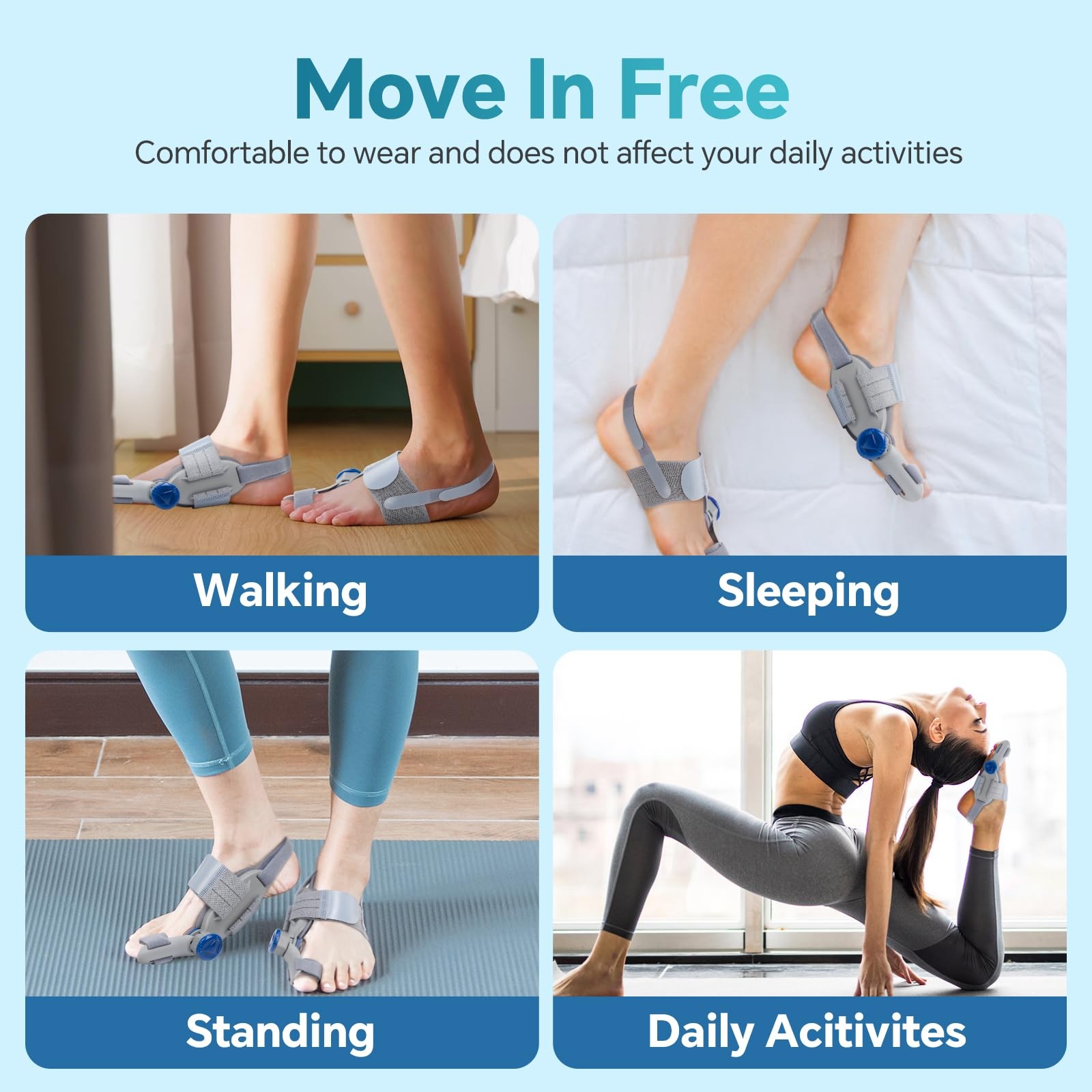 2PCS Bunion Corrector for Women & Men, FSA Approved Products Only, Adjustable Bu