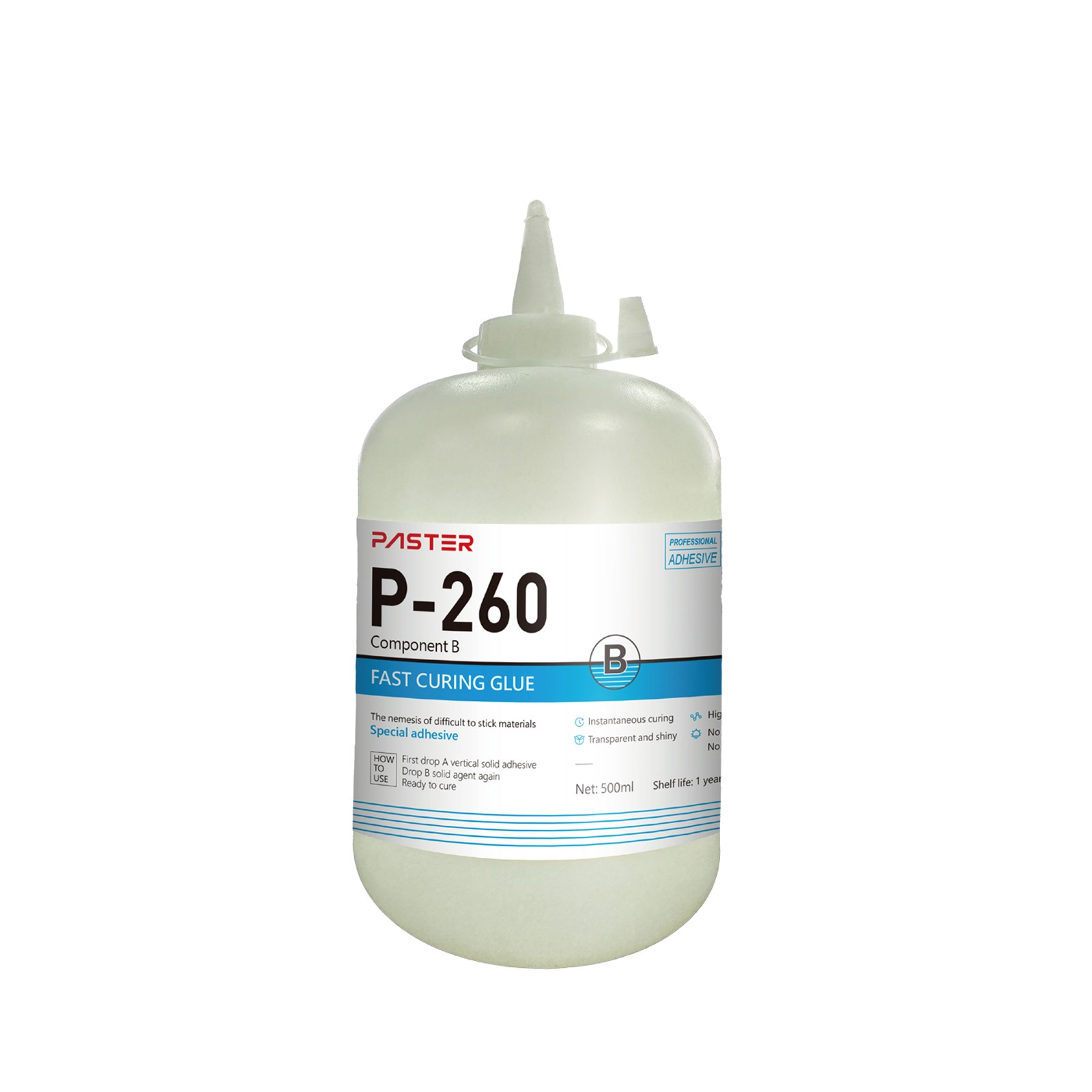 FAST CURING GLUE P-260A x10 + P-260B x10 High Strength for Channel Letter 500ml