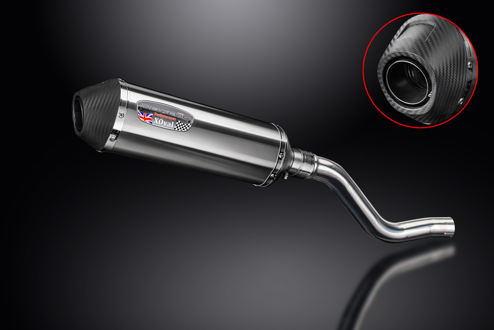 Kawasaki KLR650E 08-18 KLR650 22-24 13.5" X-Oval Stainless Exhaust Muffler Kit