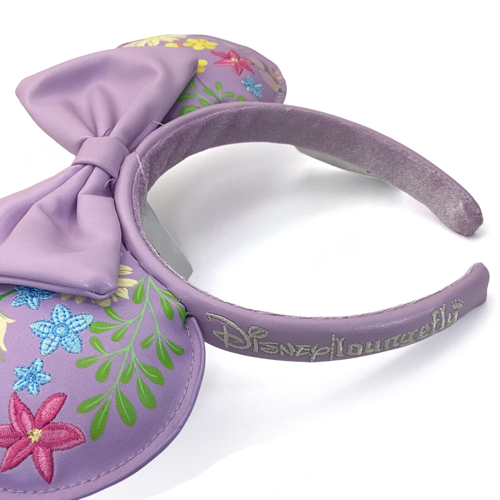 Disney-Parks Anniversary Minnie Mouse Puple Bow Flower Ears Mickey Headband Ears