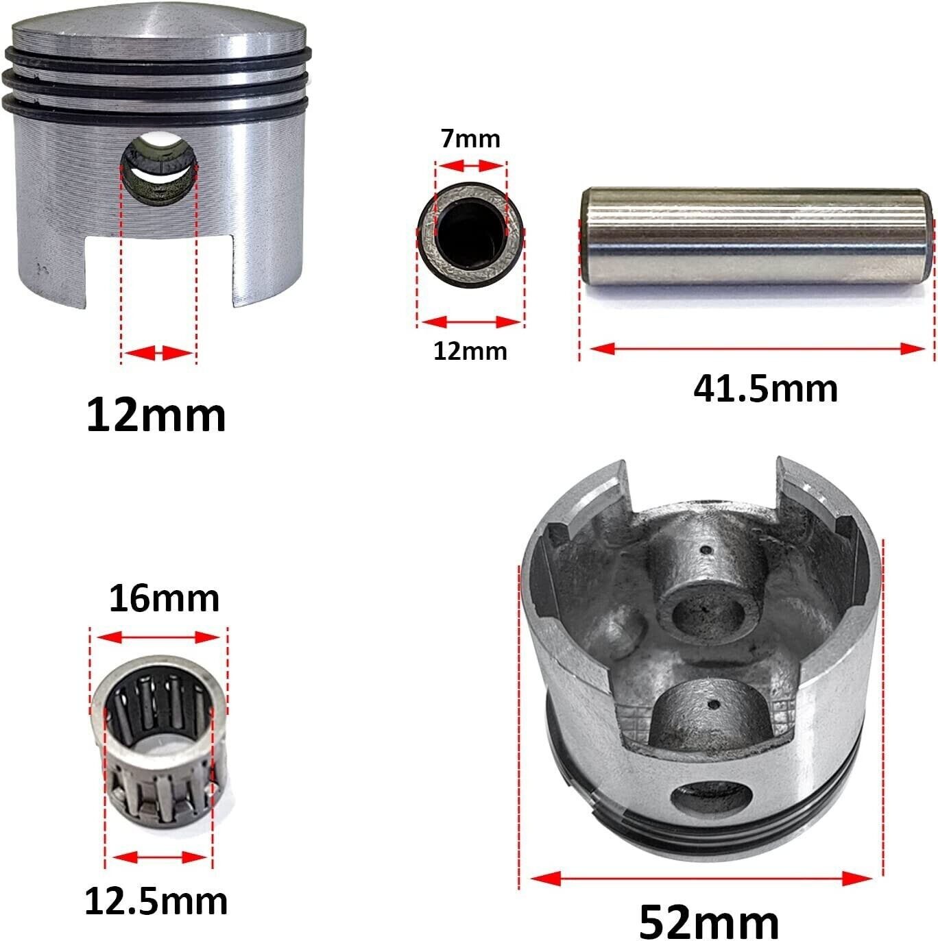 CDHPOWER CDH110cc Motor Iron Sleeve Cylinder Set 52MM-2 Stroke Motorized Bicycle