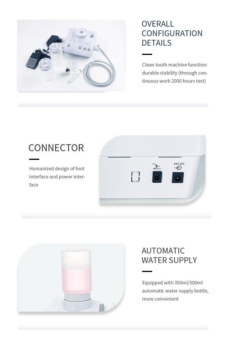 Dental Detachable Ultrasonic Piezo Scaler Handpiece Fit Woodpecker EMS 2*Bottles