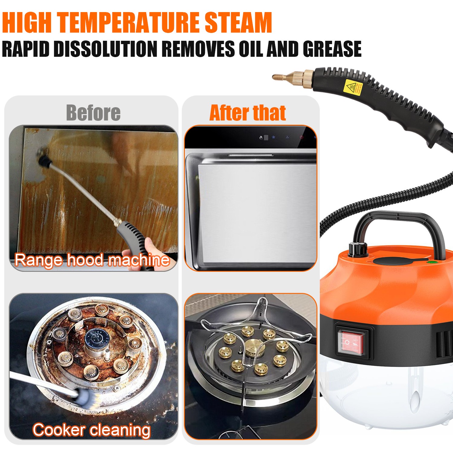 3800W Handheld Steam Cleaner High Pressure Household Car Steam Cleaning Machine