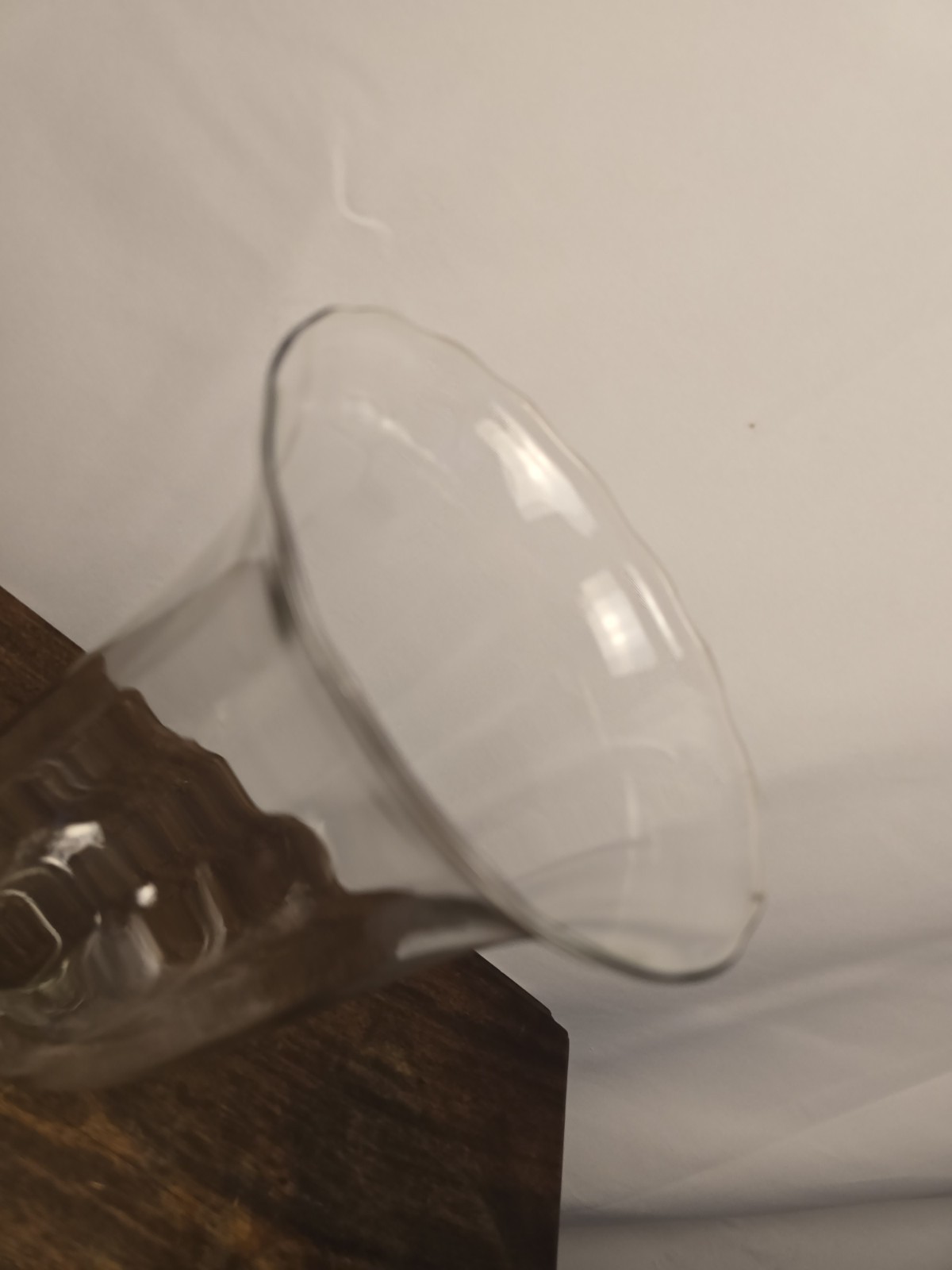 Set Of 2 Clear Fluted Glass Enhance Lighting Fixtures Candle Holders Lamp Shades