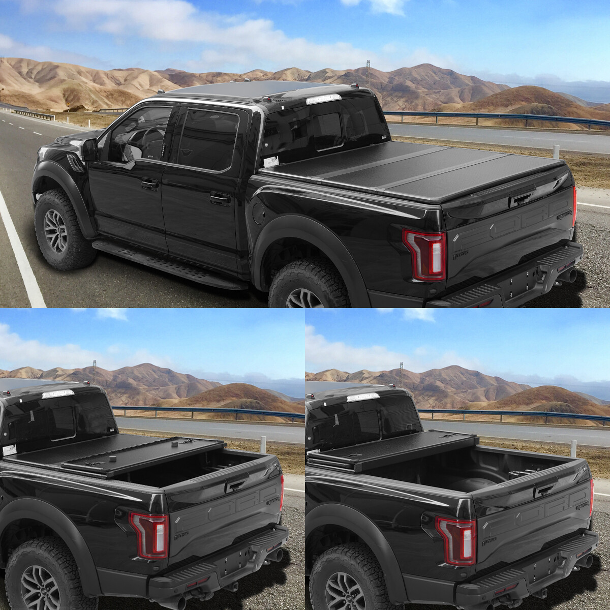 Fit RamBox Hard Tri-fold Tonneau Cover for 2009-19 Dodge Ram w/ RamBox 5'7" Bed