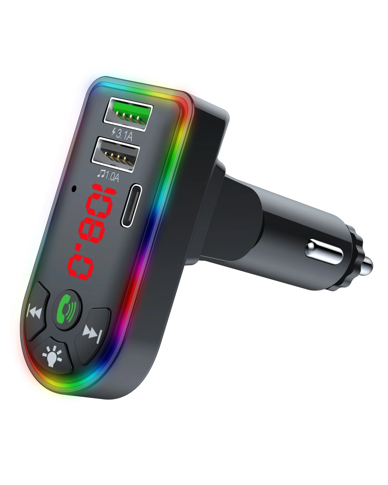 Audiobox TR-20 Car Bluetooth FM Transmitter with LED Lights
