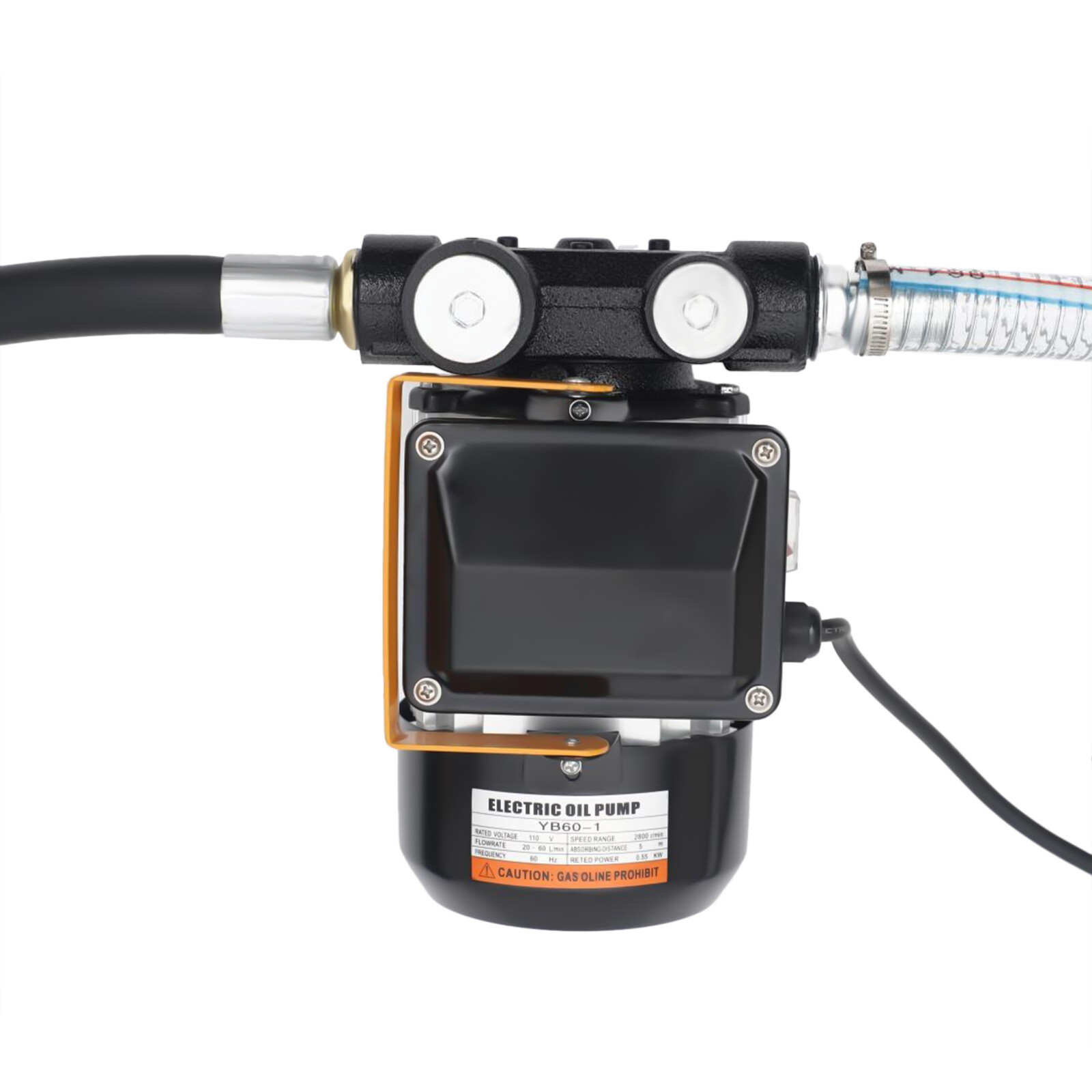 110V Electric Oil Fuel Diesel Gas Transfer Pump W/Meter Hose with Nozzle 550W