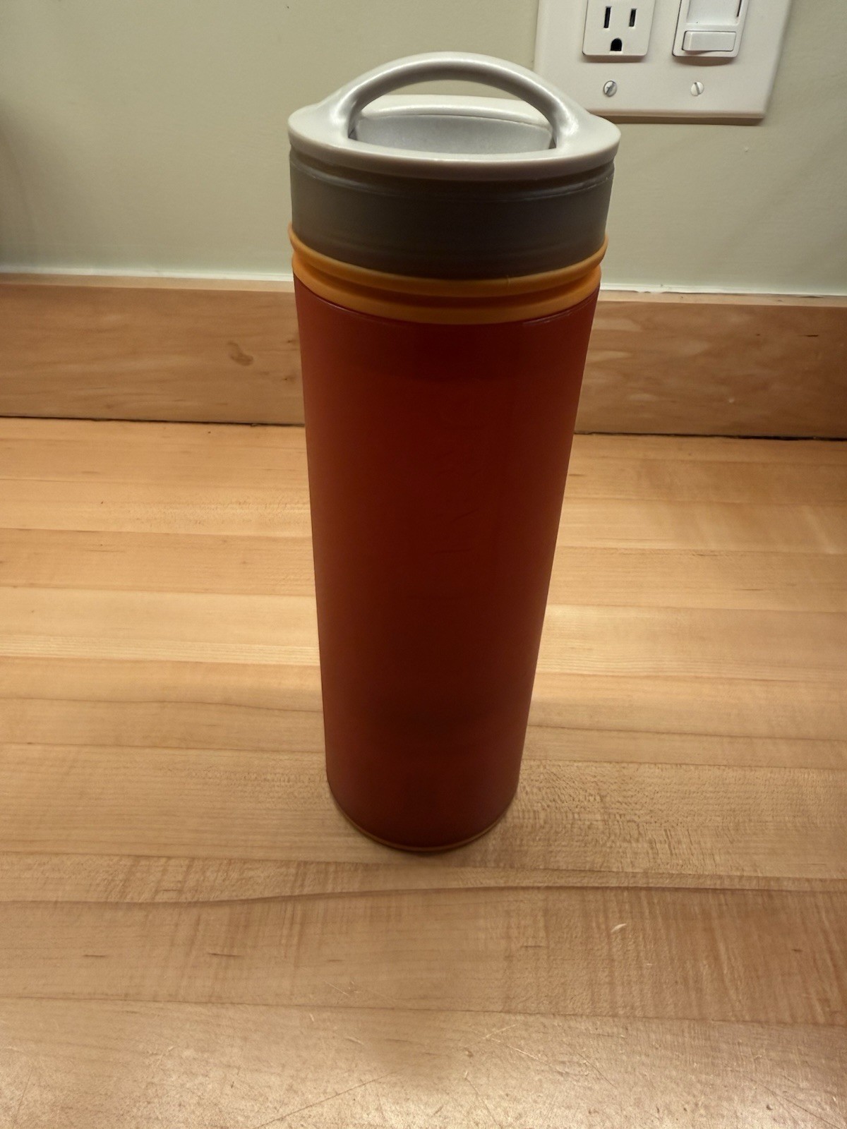 Grayl Water Purifier 16oz Orange Water Bottle Marker On Bottom Used 16oz