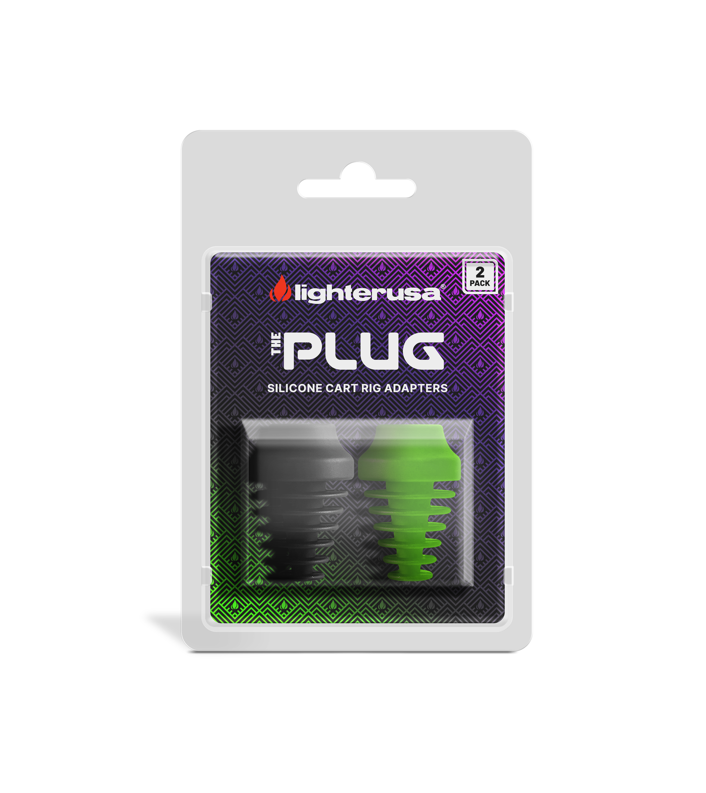 Lighter USA The Plug Silicone Cart Rig Adapter 2-Pack
