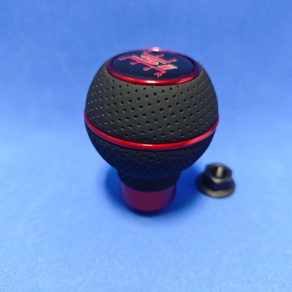 RED SI 6 SPEED JDM LEATHER SHIFT GEAR KNOB for CIVIC MKX MK9 MK11 ACCORD TYPE R