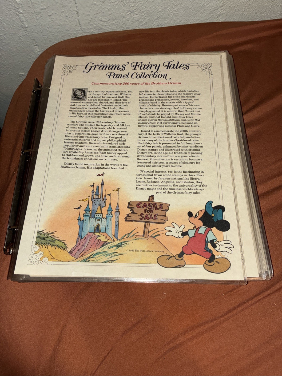 Walt Disney Grimm's Fairy Tales Panel Collection Postal Commemorative Society200