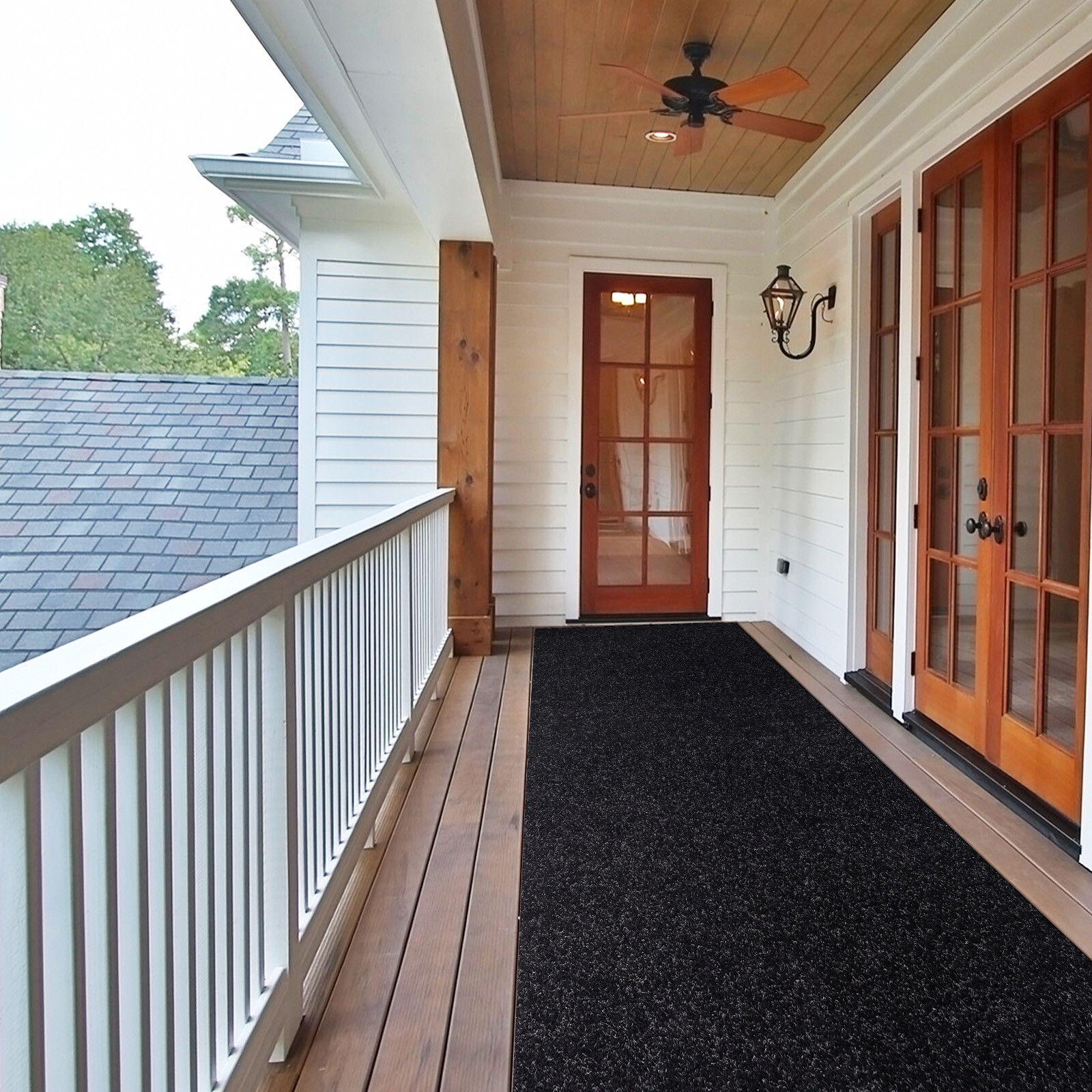 Black Runner Rug Hallway Non Slip Rubber Back Entryway Kitchen Runner Door Mat