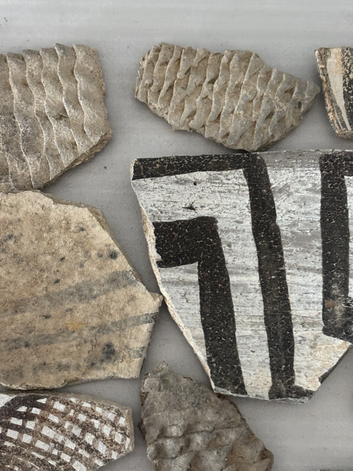 12 Ancient Anasazi Native American Pottery Shards 2” - 4” Arizona L6-D FREE SHIP