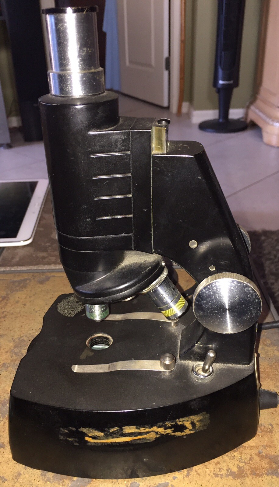 AMERICAN OPTICAL Vtg Scholars Microscope SPENCER Model 78 Two Objective w Light