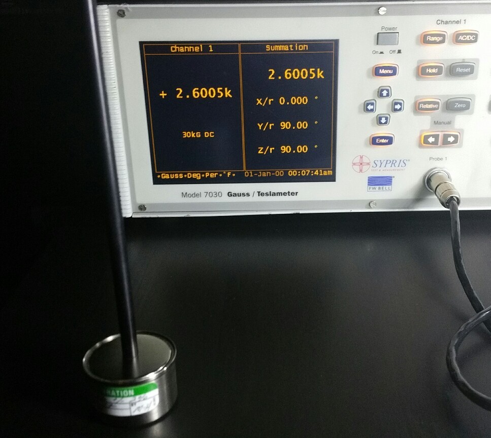 Reference Magnet For Gaussmeter Tesla Meter Magnetometer 2,600 Gauss +/- 2%
