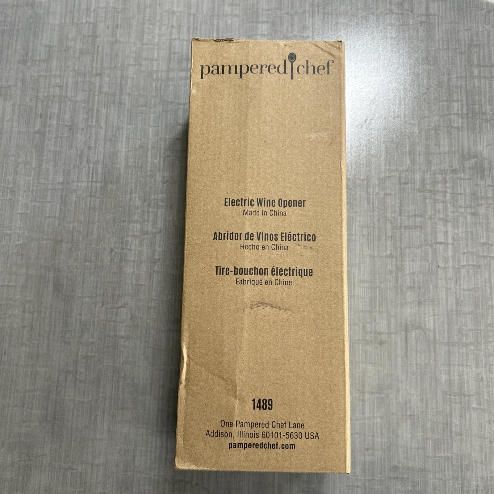 EXCELLENT Pampered Chef Electric Wine Opener #1489 Box Foil Cutter Rechargeable