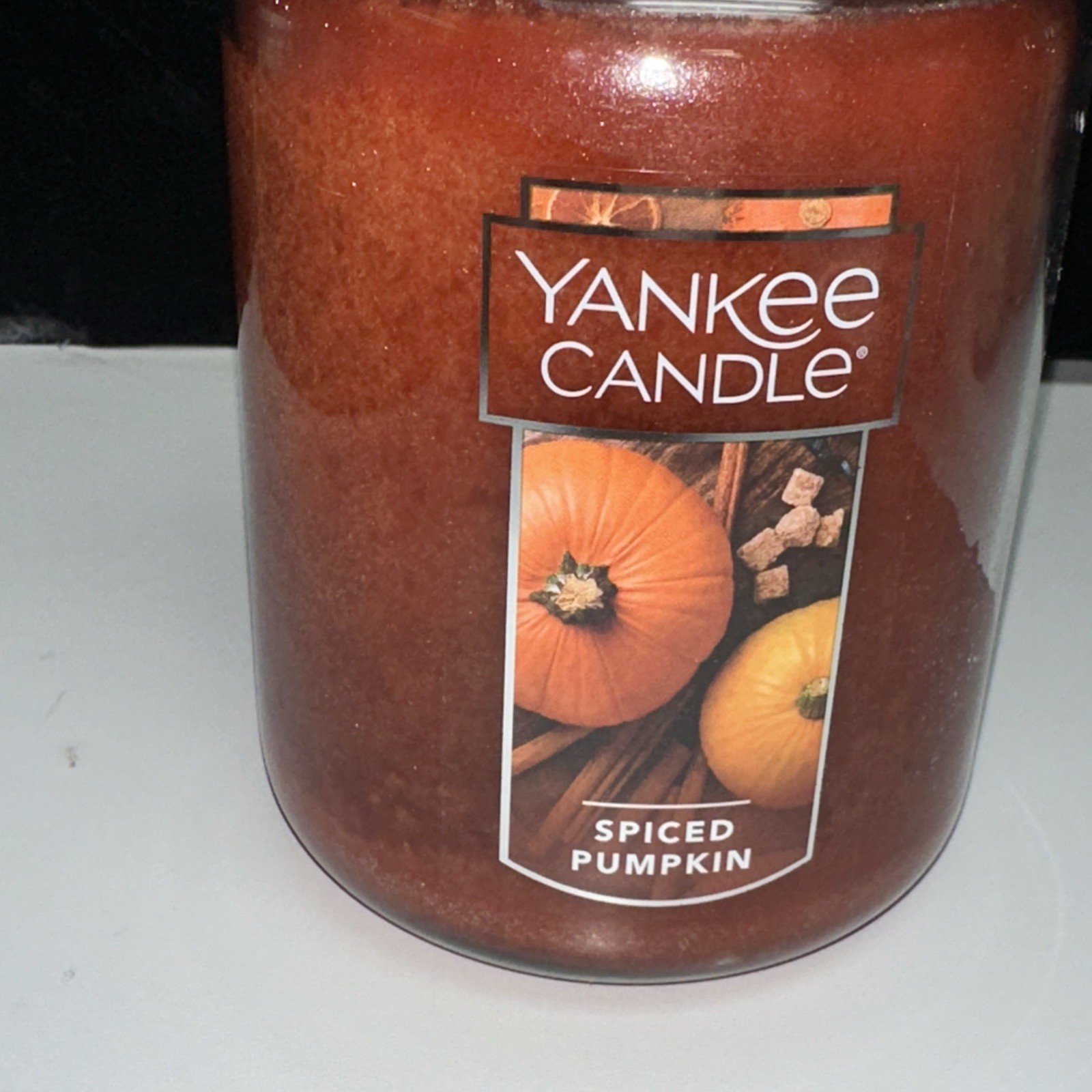 LOT OF 2-NEW-Yankee Candle SPICED PUMPKIN Large Jar 22oz Orange Housewarmer