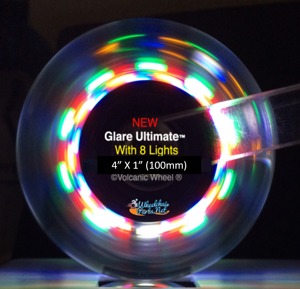 Lighted Caster Wheels in 3", 4", 5" and 6" Size with 1" Hub and 5/16" Bearings