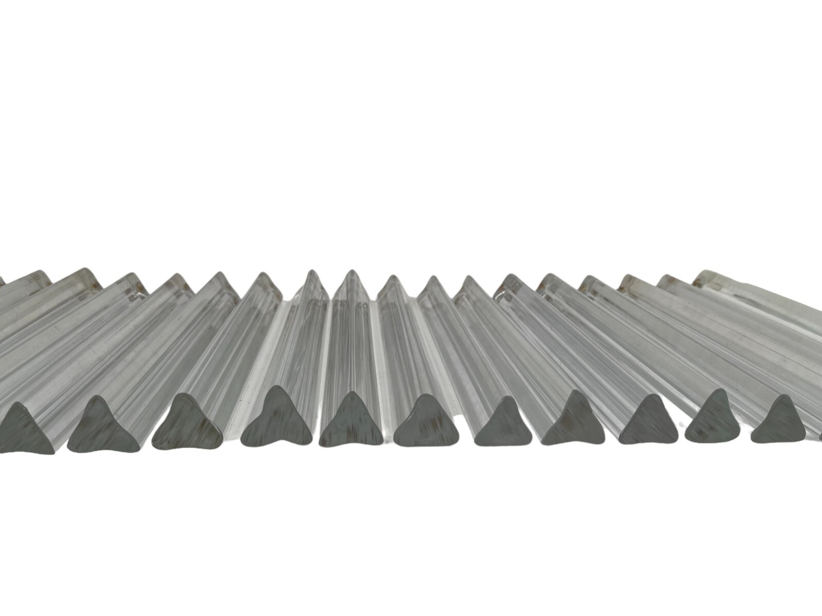 Lot Of 20 Glass Tri Lobe Rods Part Replacement For Chandeliers 11” Long