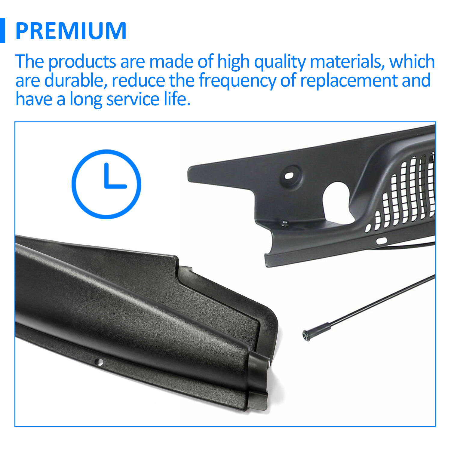 Driver&Passenger Side Windshield Wiper Motor Cowl Cover For 96-17 Chevrolet GMC