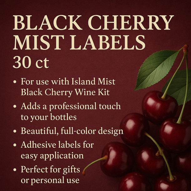 Winexpert Black Cherry Mist Labels 30 ct