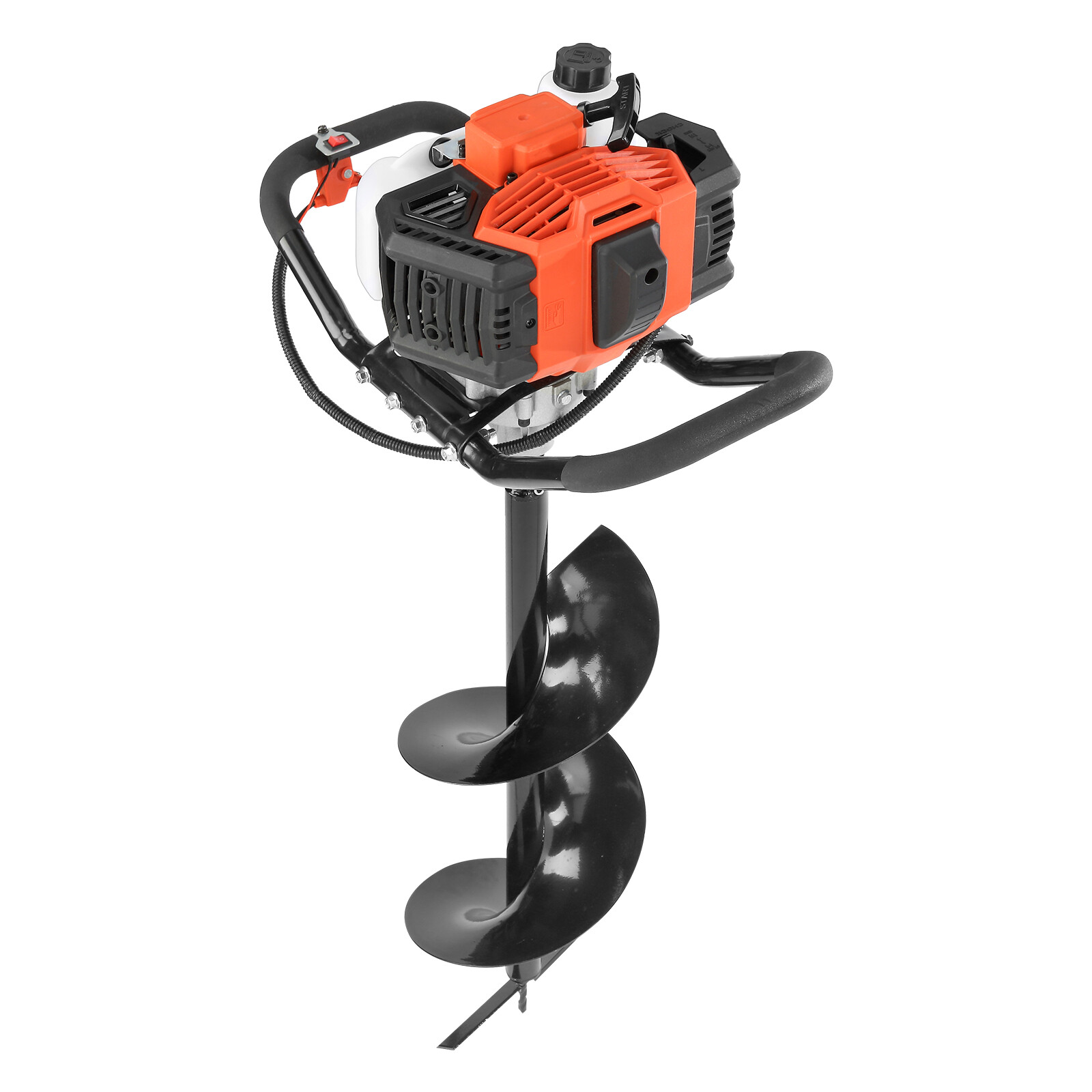 VEVOR 52cc Gas Powered Post Hole Digger with 6 in & 10 in Augers