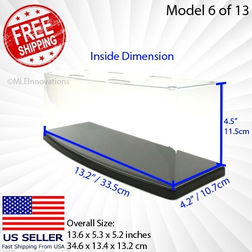 ✅Large Model Car Display Case 1/18 Scale Clear Plastic Box Dust Proof Figurine